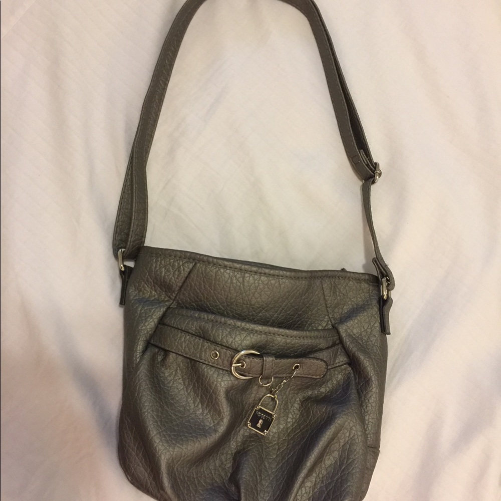 Rosetti Pewter Multi-Pocket Shoulder Bag